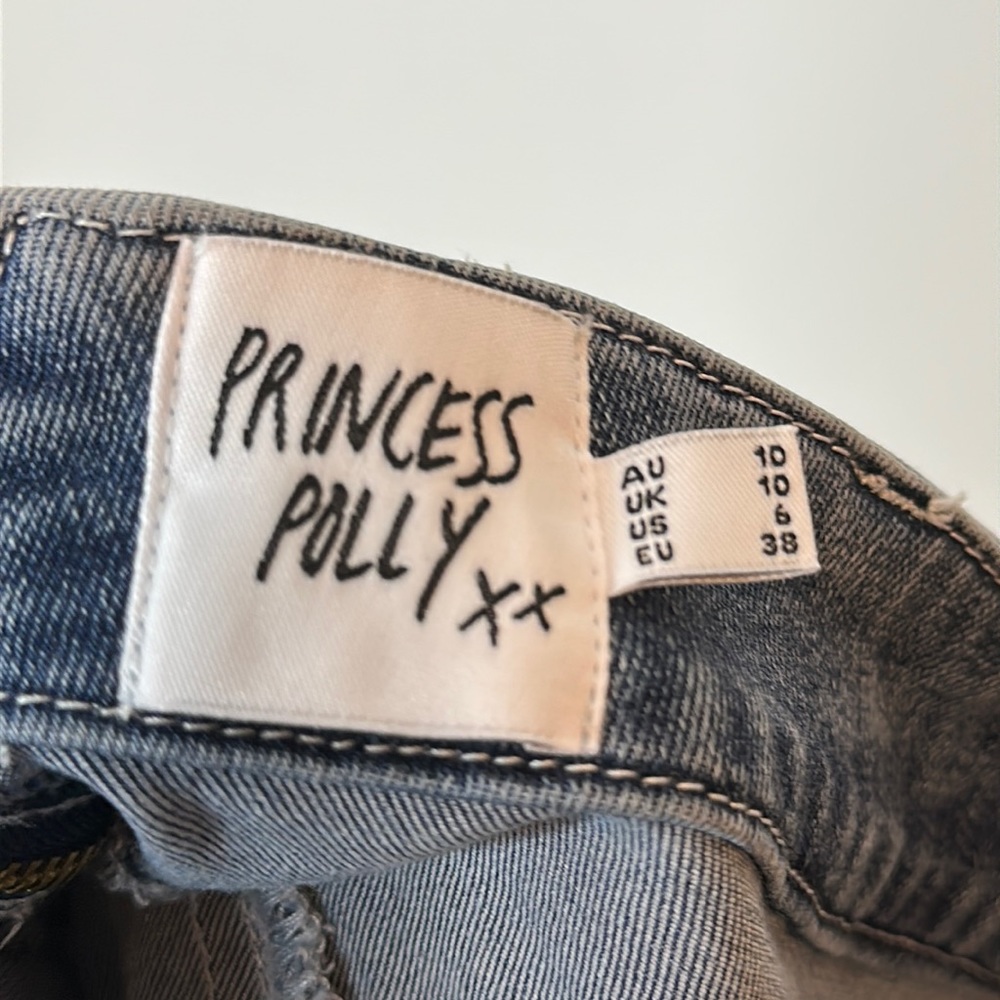 Princess Polly Lune Denim Maxi Skirt Size 6 - Picture 8 of 8